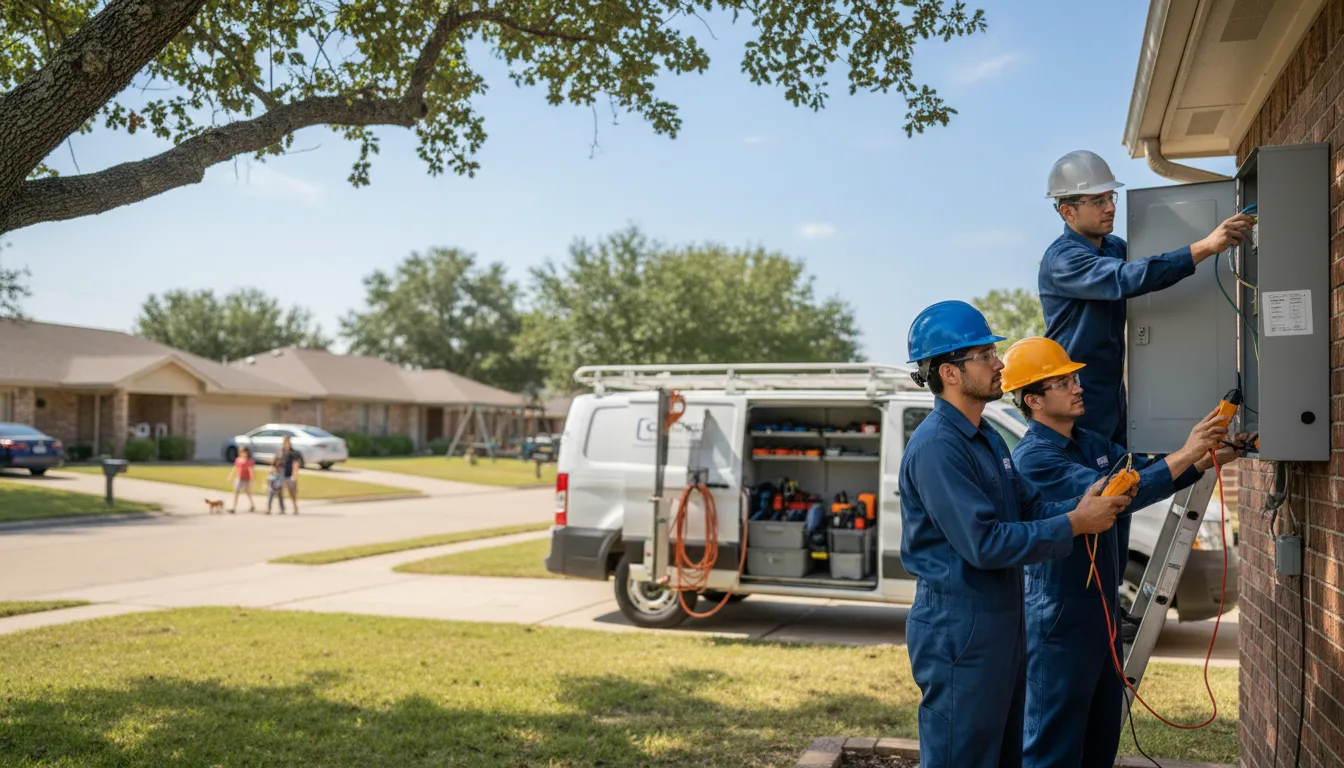Certified electrician providing emergency electrical services in College Station, TX